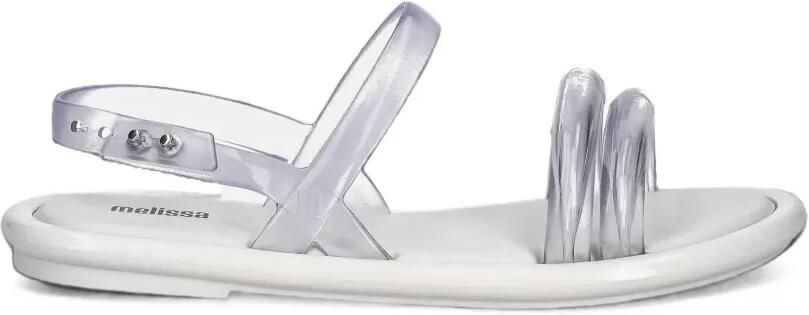 Melissa Slingback sandalen met doorzichtig bandje Wit