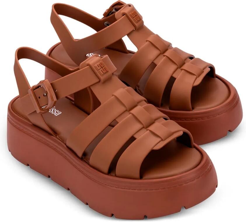 Melissa Up sandalen met plateauzool Bruin