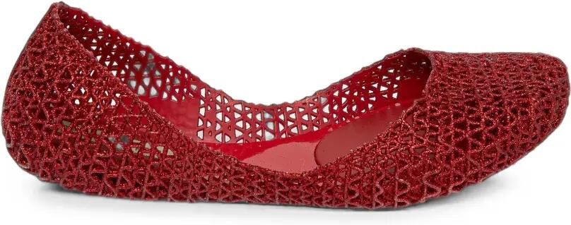 Melissa x Campana Papel ballerina's met glitters-effect Rood