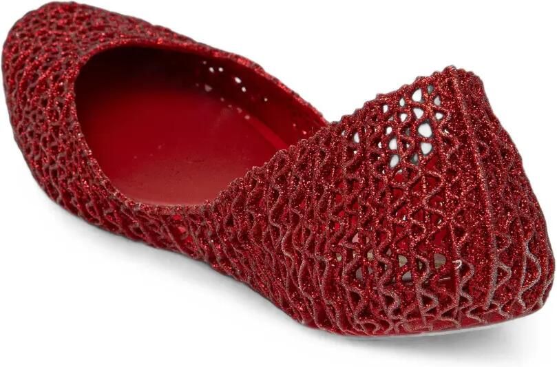 Melissa x Campana Papel ballerina's met glitters-effect Rood - Foto 3