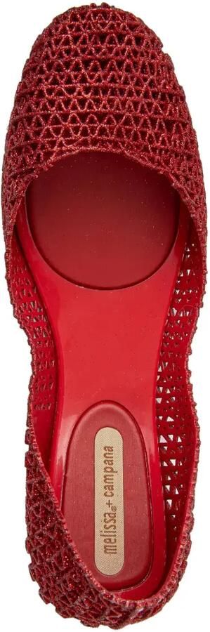 Melissa x Campana Papel ballerina's met glitters-effect Rood - Foto 5