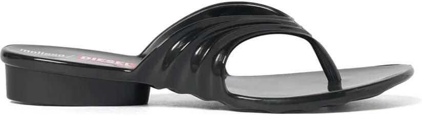 Melissa x Diesel Quantum geribbelde sandalen Zwart