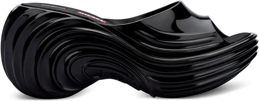 Melissa x Diesel Quantum slippers met plateauzool Zwart