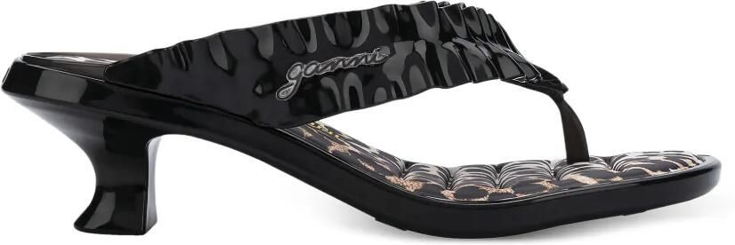 Melissa x Ganni sandalen met kitten-hak Zwart