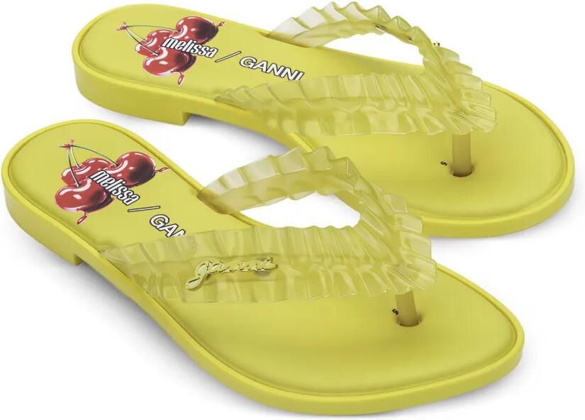 Melissa x Ganni teenslippers Geel - Foto 4