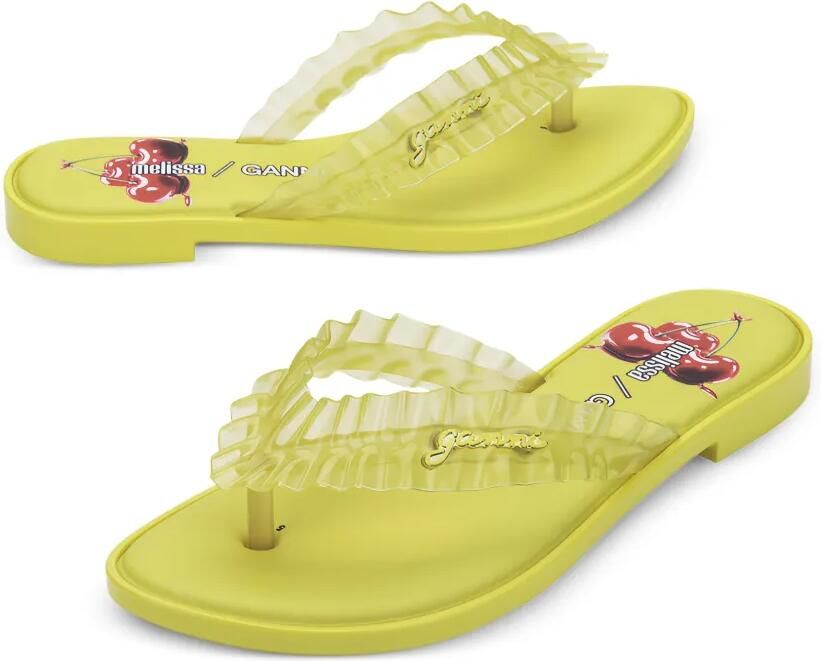 Melissa x Ganni teenslippers Geel - Foto 3