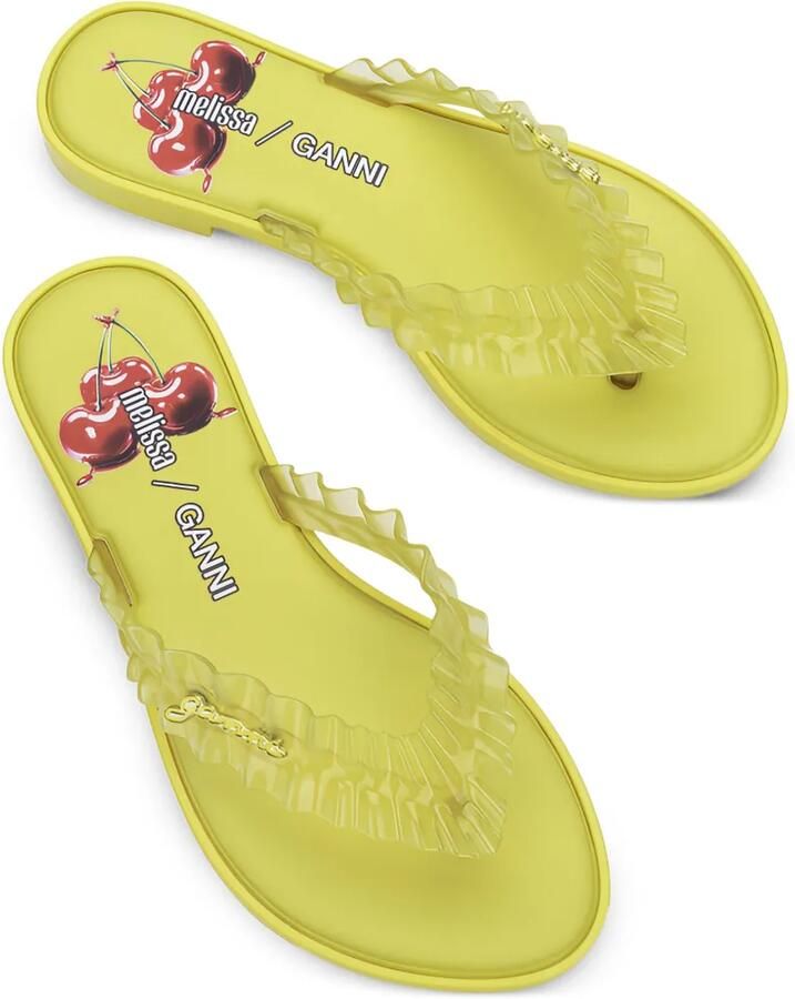 Melissa x Ganni teenslippers Geel - Foto 2