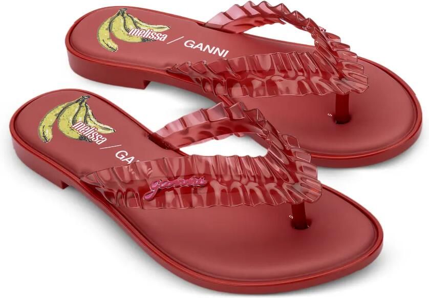Melissa x Ganni teenslippers Rood - Foto 4