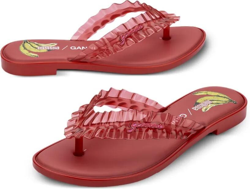Melissa x Ganni teenslippers Rood - Foto 3