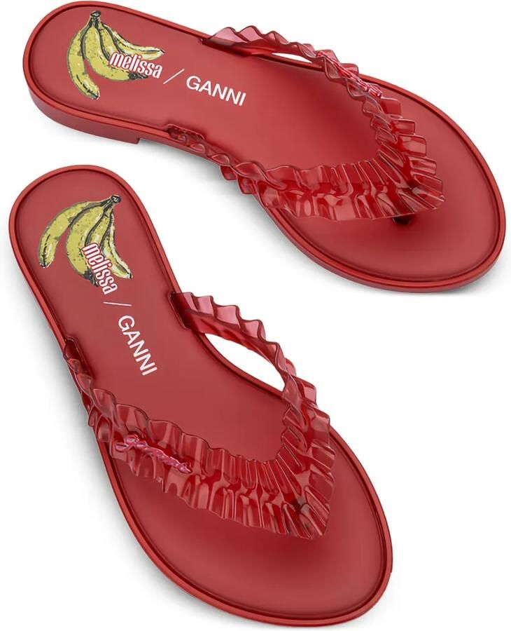 Melissa x Ganni teenslippers Rood - Foto 2