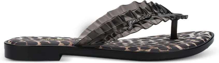Melissa x Ganni teenslippers Zwart