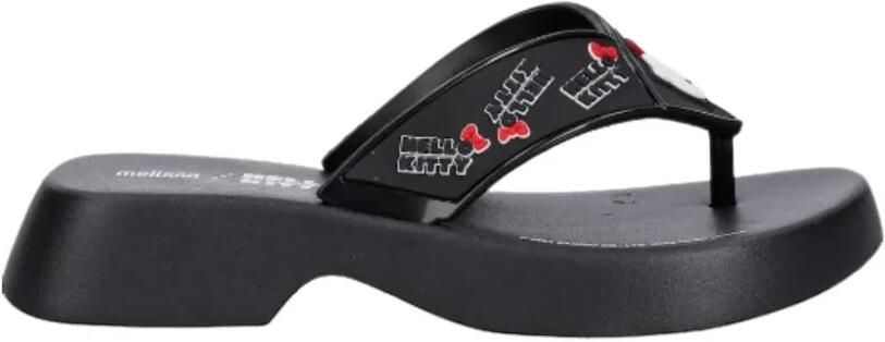 Melissa x Hello Kitty sandalen met plateauzool Zwart