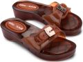 Melissa x Scholl slippers met percura hak Bruin - Bruin