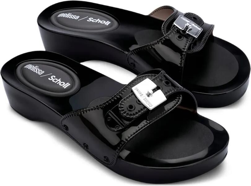 Melissa x Scholl slippers met percura hak Zwart - Foto 3