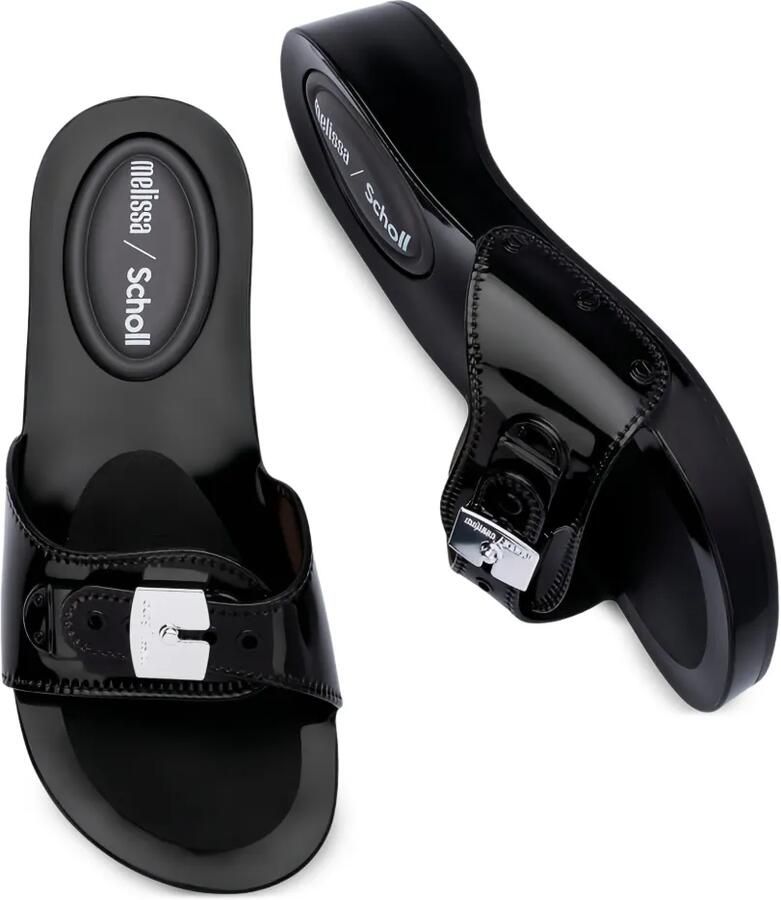 Melissa x Scholl slippers met percura hak Zwart - Foto 2