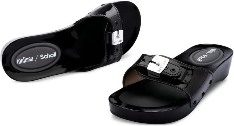 Melissa x Scholl slippers met percura hak Zwart - Foto 4