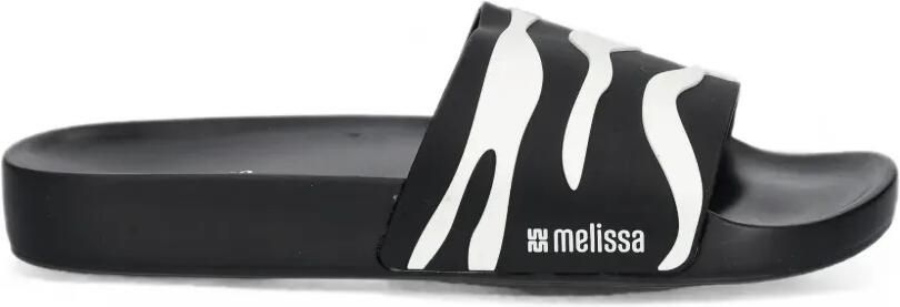 Melissa zebra-print slides Zwart