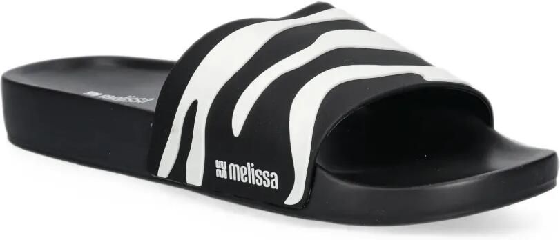 Melissa zebra-print slides Zwart - Foto 4