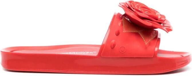 Melissa x Undercover Spikes strandslippers Rood