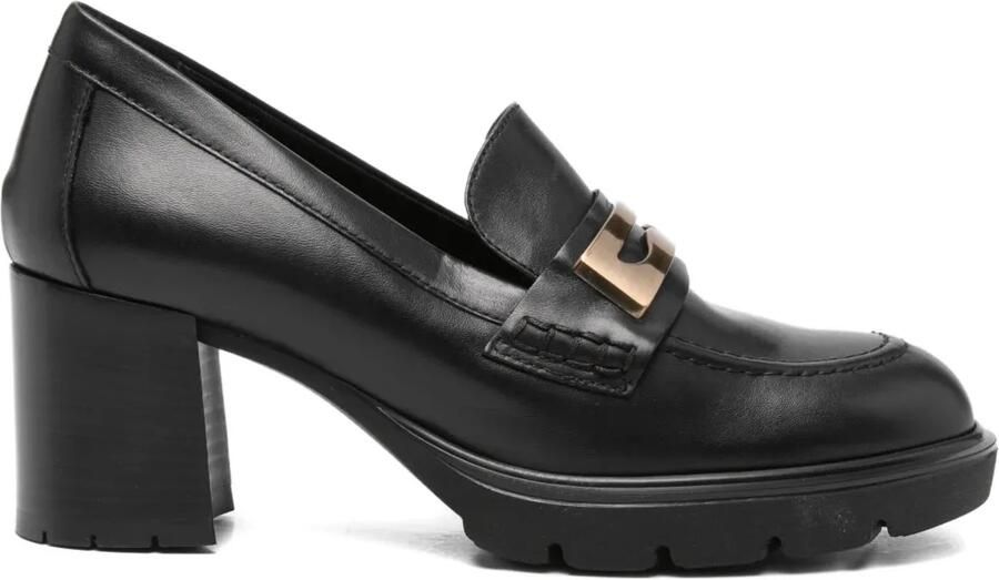 MELLUSO 50 mm loafers met plakkaat Zwart