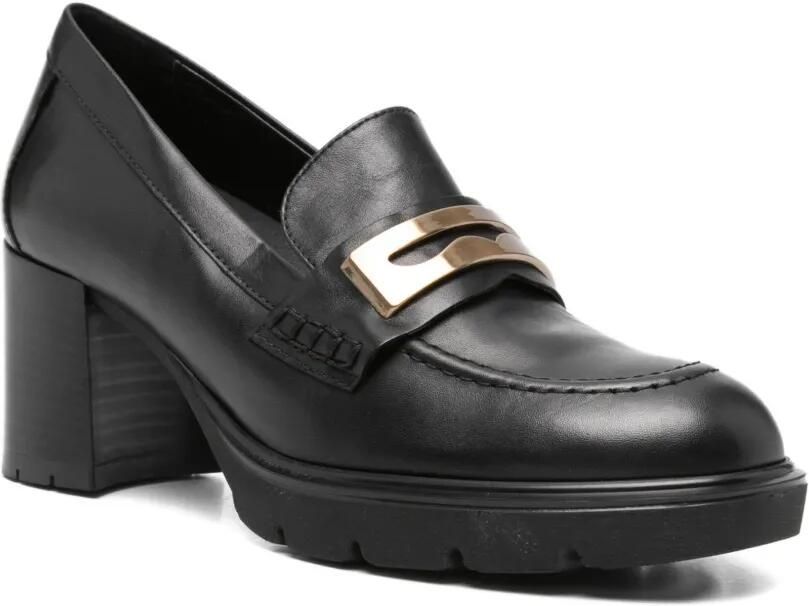 MELLUSO 50 mm loafers met plakkaat Zwart - Foto 3