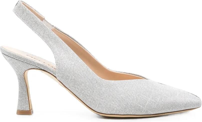 MELLUSO Linda slingback pumps met puntige neus Zilver