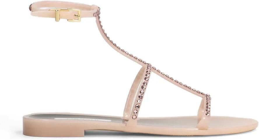 MENGHI James sandalen verfraaid met kristallen en enkelbandje Beige
