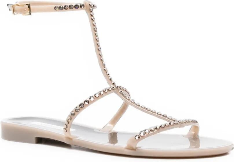 MENGHI Jelly sandalen verfraaid met kristallen Grijs - Foto 2