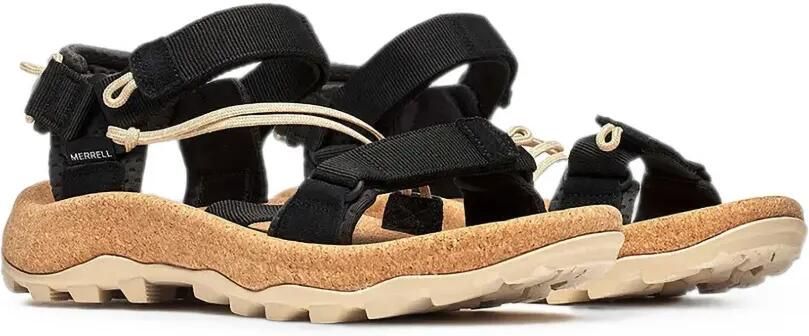 Merrell Sandalen met klittenband en kurken zool Zwart - Foto 5