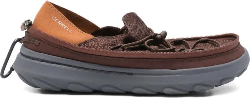 Merrell Sneakers met houtje touwtje sluiting en rits Bruin