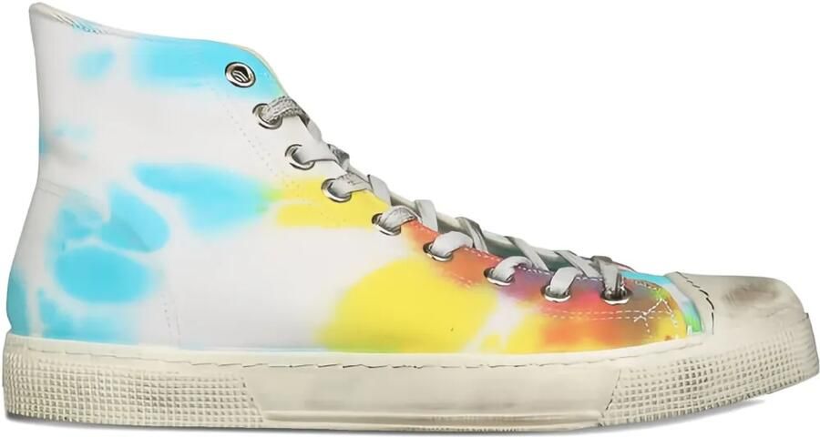 METAL GIENCHI x Jean Michel high-top sneakers met tie-dye Wit