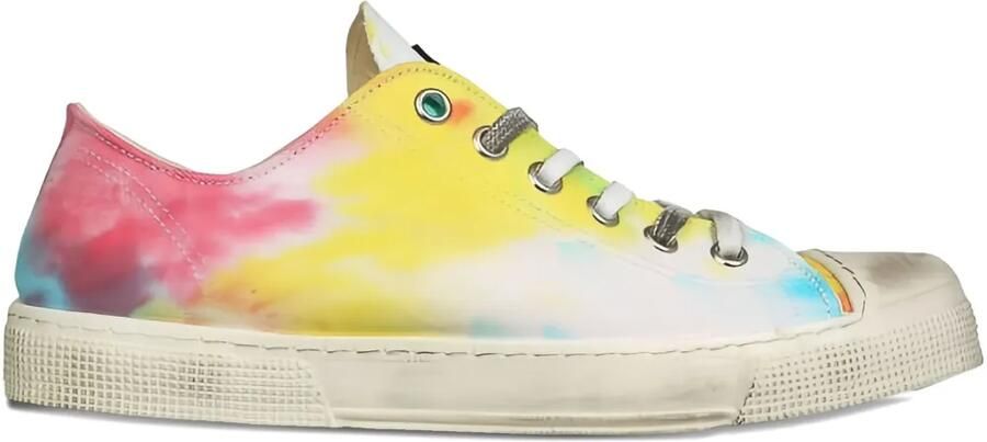 METAL GIENCHI x Jean Michel sneakers met tie-dye Geel