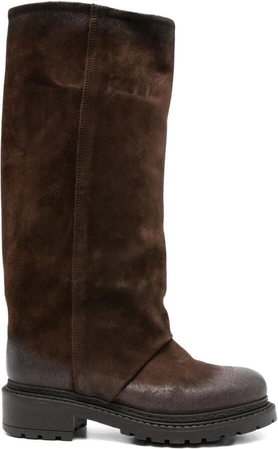 Metisse 40 mm slouchy knielaarzen Bruin