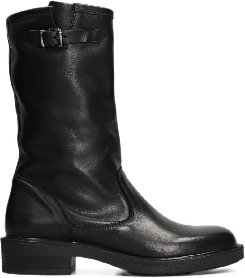Metisse buckle-detail leather biker boots Zwart