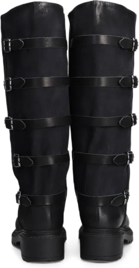 Metisse Nubuck laarzen met gespdetail Zwart - Foto 5