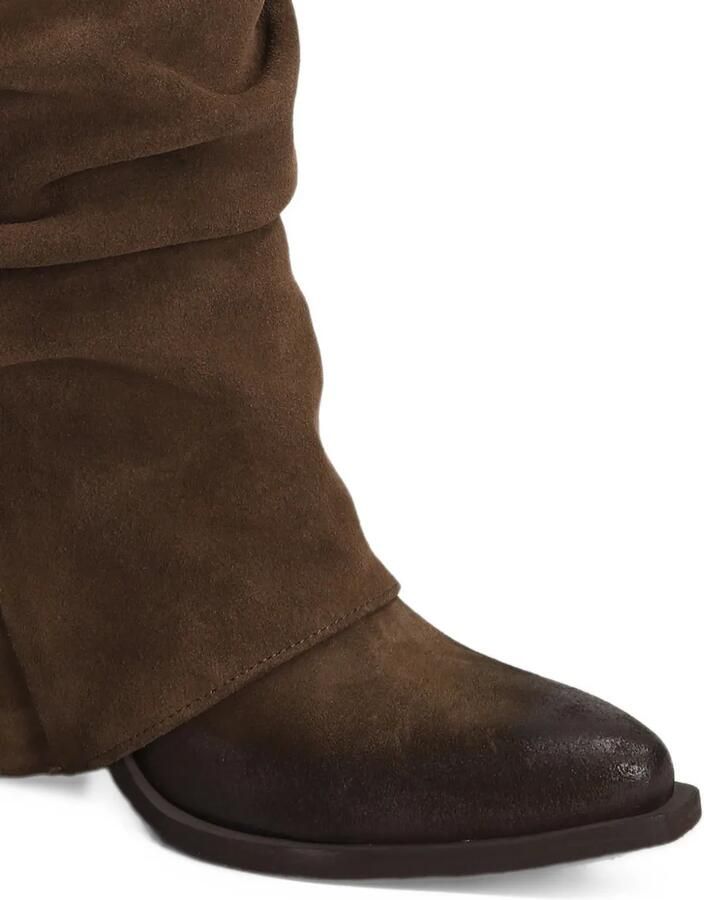 Metisse slouchy-effect leather boots Bruin - Foto 2