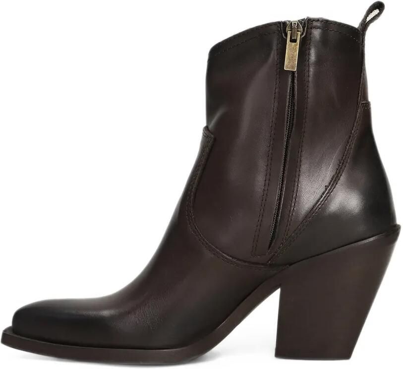 Metisse Texan stitching-detail pointed-toe ankle boots Bruin - Foto 3