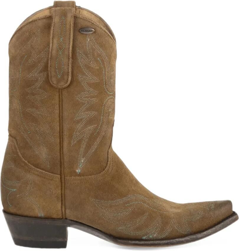 Mexicana Aguila Mex 10 embroidered suede boots Bruin