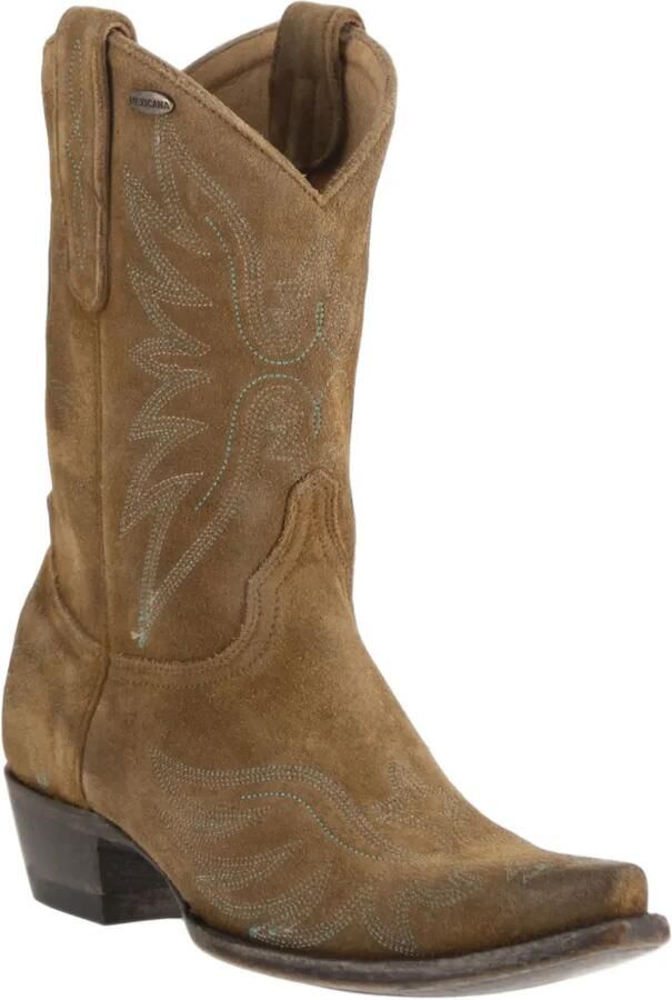 Mexicana Aguila Mex 10 embroidered suede boots Bruin - Foto 4