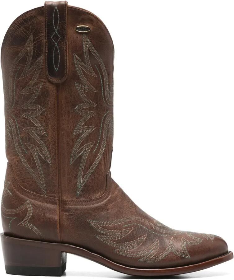 Mexicana Aguila Mex embroidered leather boots Bruin