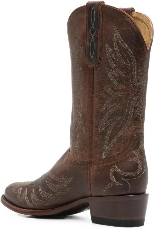 Mexicana Aguila Mex embroidered leather boots Bruin - Foto 3