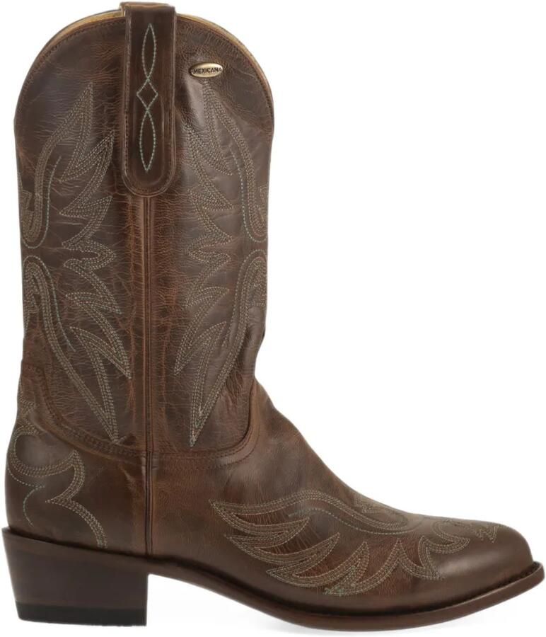 Mexicana Aguila Mex embroidered leather boots Bruin