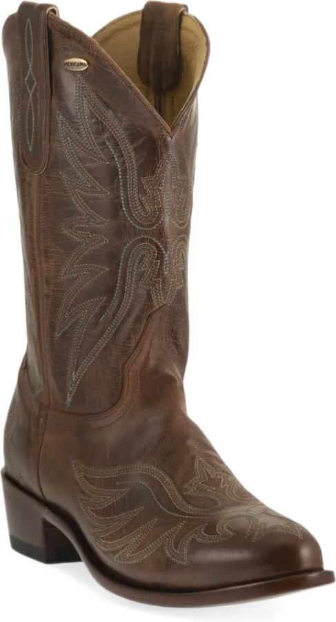 Mexicana Aguila Mex embroidered leather boots Bruin - Foto 4