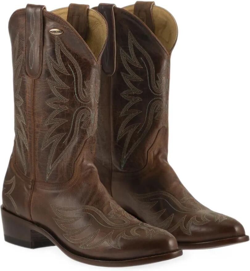 Mexicana Aguila Mex embroidered leather boots Bruin - Foto 2