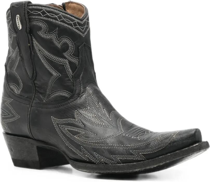 Mexicana embroidered leather boots Zwart - Foto 3
