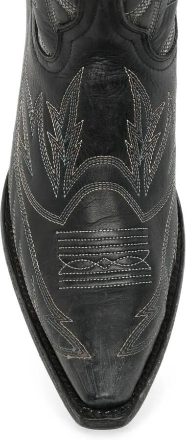 Mexicana embroidered leather boots Zwart - Foto 4