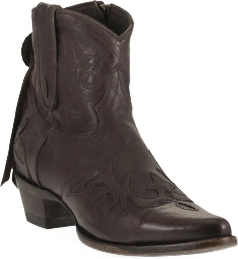 Mexicana embroidered Stitched ankle boots Bruin