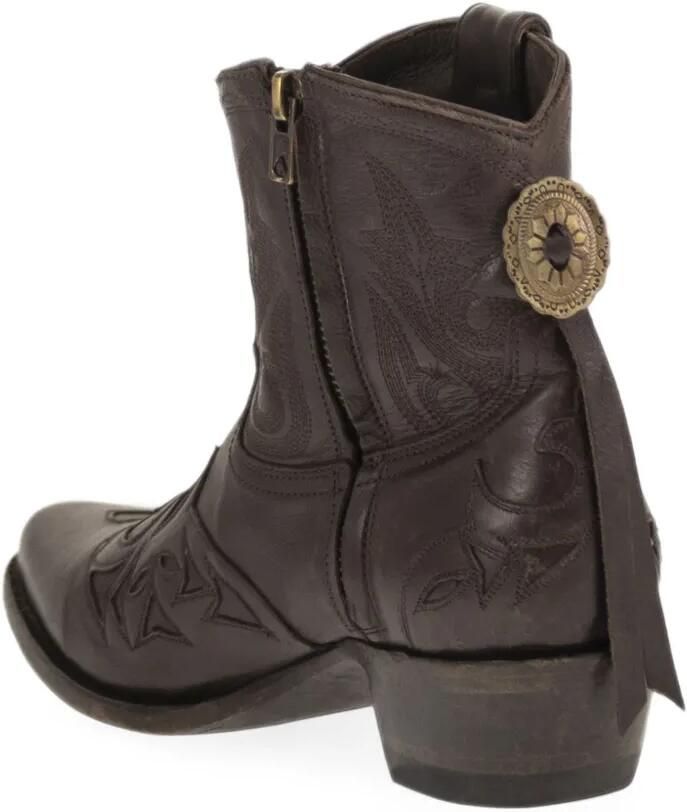 Mexicana embroidered Stitched ankle boots Bruin - Foto 2