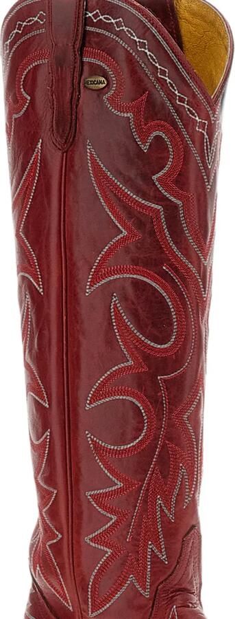 Mexicana Fantasia 17 embroidered leather boots Rood