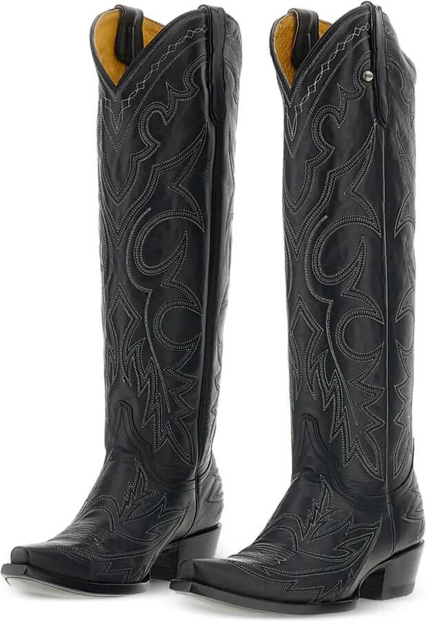 Mexicana Fantasia 17 embroidered leather boots Zwart - Foto 3